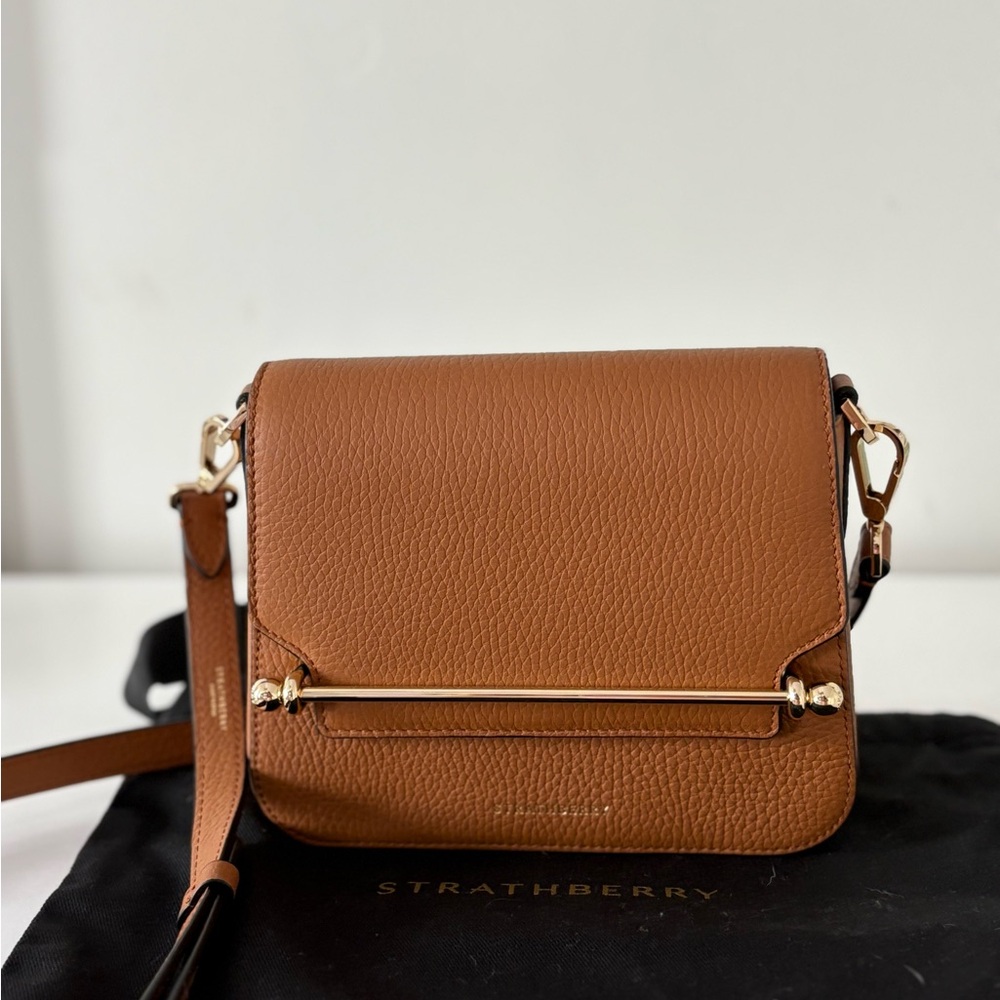 Strathberry Tan Leather Crossbody Bag